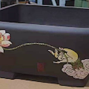 Brown Roasted Four Sided Hand Offering Lotus 21L x 21W x 11.5cmDeep