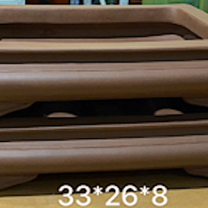 Lipped Convex Sided Cloud Footed Bonsai Container 33L x 26W x 8cmDeep